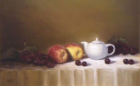 Glazed Ceramic and Fruit